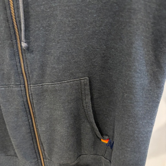 Aviator Nation Dark Gray Zip-Up Sweater with Green Lightning. Size XL - Picture 5 of 10